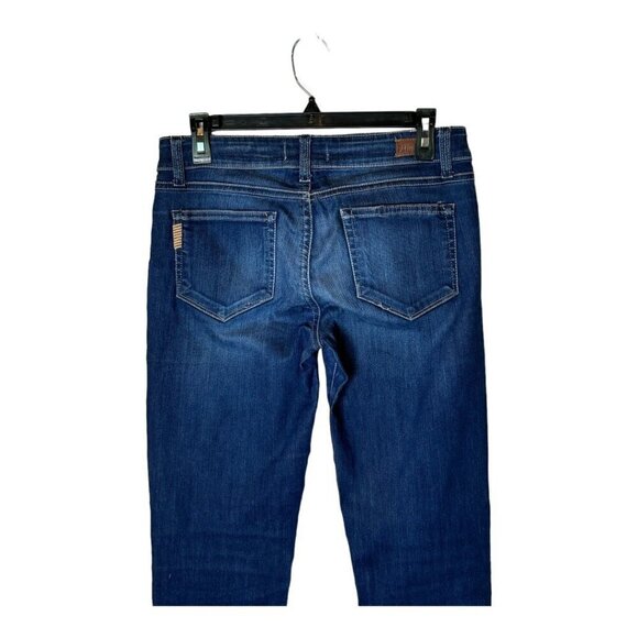 Paige Jeans Women 27 Blue Medium Wash Denim Ankle Faded Skyline Skinny - Picture 4 of 12